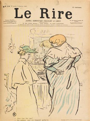 VARIOUS ARTISTS. LE RIRE. 8 bound volumes, uncollated. 1894-191. Each approximately 12x9 inches, 30 1/2x23 cm.